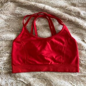 Reebok Red Sports Bra Size Small